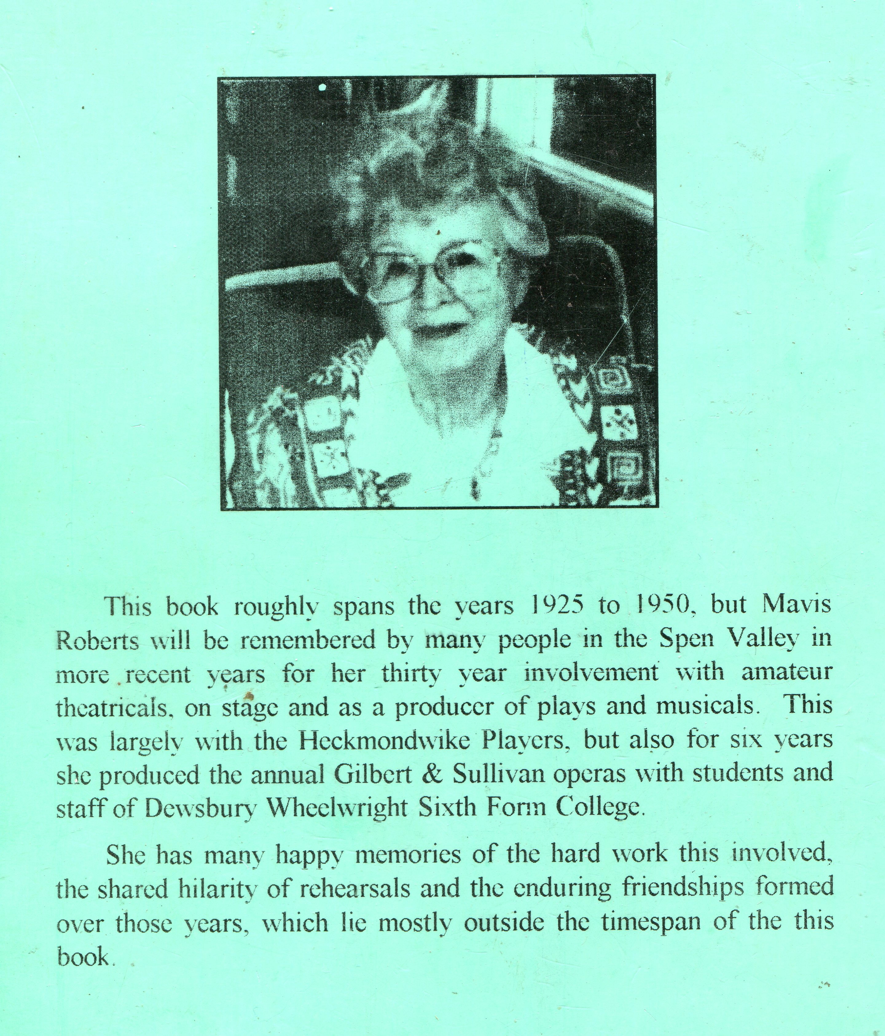 SV - Call Back Yesterday by Mavis Roberts 178